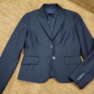 Classic Black 100% Wool Blazer